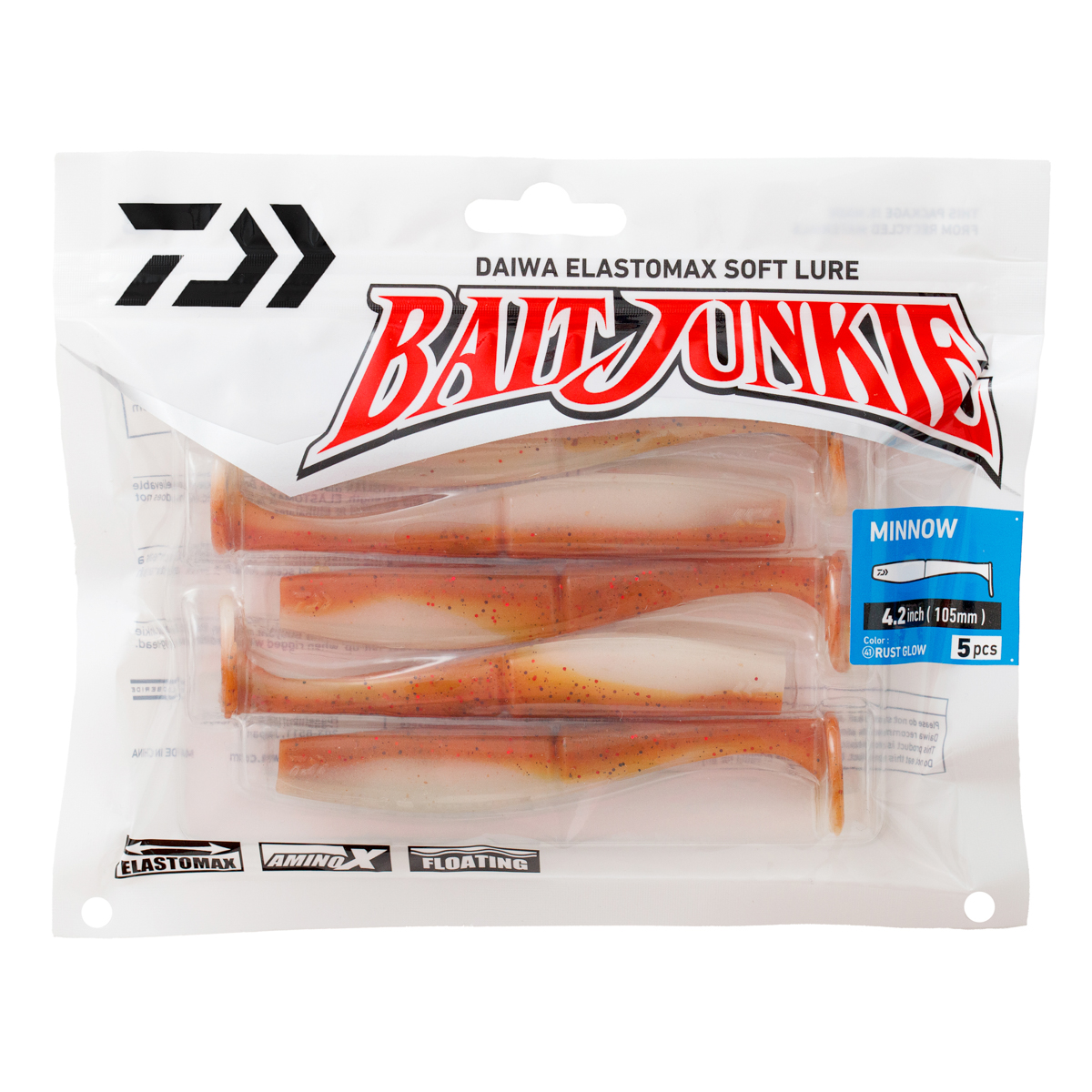 Силиконовая приманка Daiwa Bait Junkie Minnow RUST GLOW (4.2")