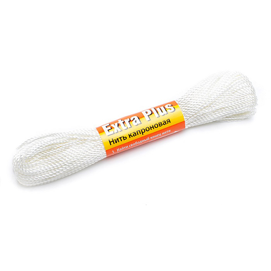 Нитки капроновые Extra, моток, белые