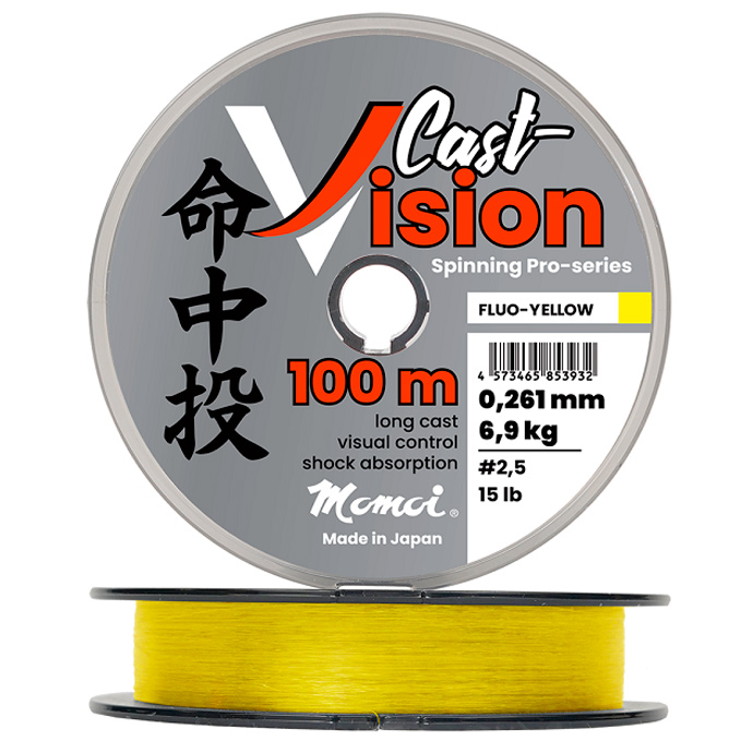 Momoi Cast Vision, 100 м, флуоресцентно-жёлтая