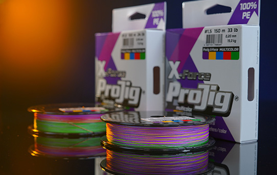 Новая серия плетеных PE шнуров ProJig X-Force Multicolor уже доступна для заказа!