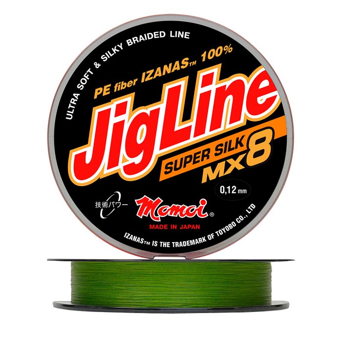Шнур плетеный JigLine MX8 Super Silk, хаки