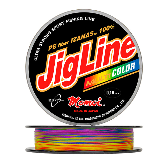 Шнур плетеный JigLine Multicolor, разноцветный