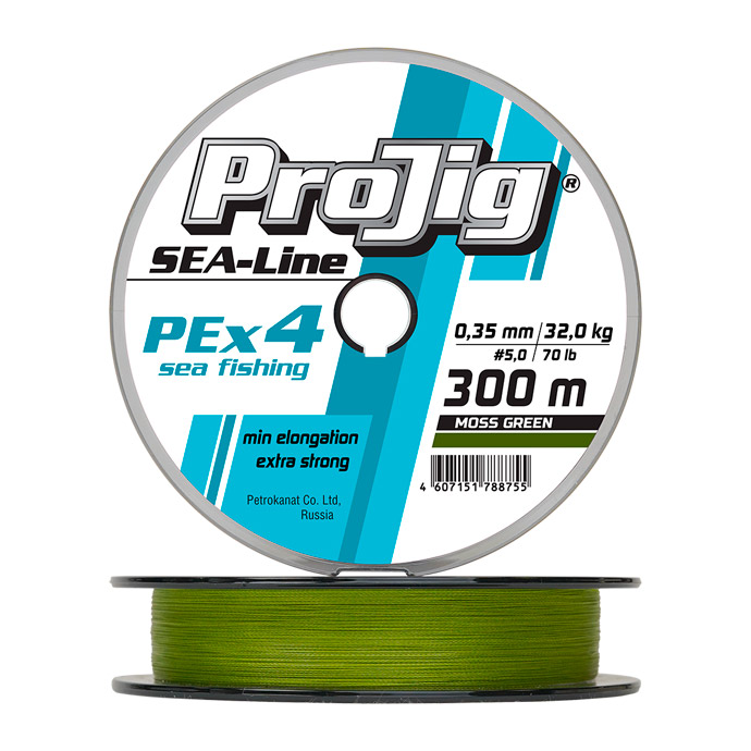 Шнур плетеный ProJig SEA-Line 300 м, хаки