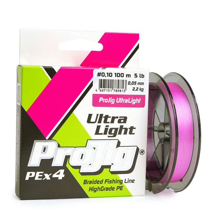 Шнур плетеный ProJig Ultra Light, розовый