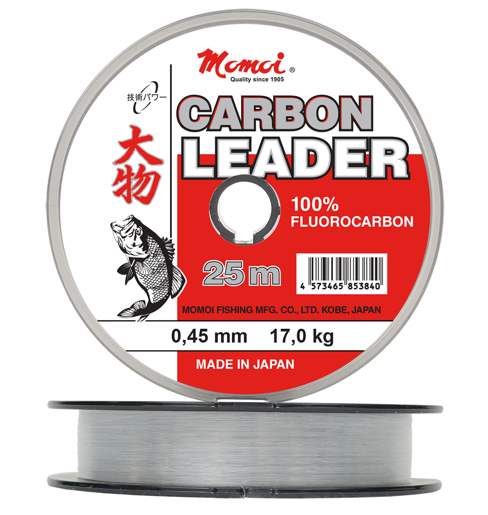 Рыболовная леска Momoi Carbon Leader, 25 м, прозрачная