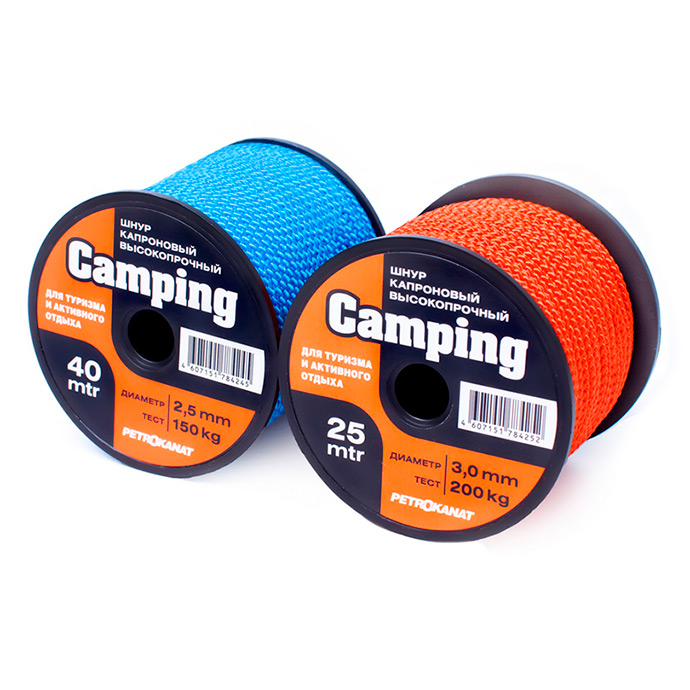 Шнур плетеный Camping, катушка