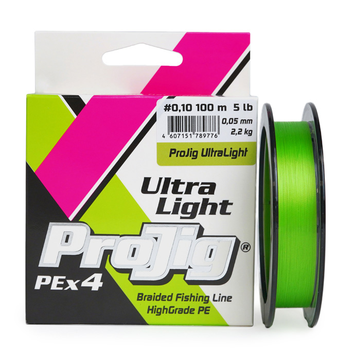 Шнур плетеный ProJig Ultra Light, светло-зелёный