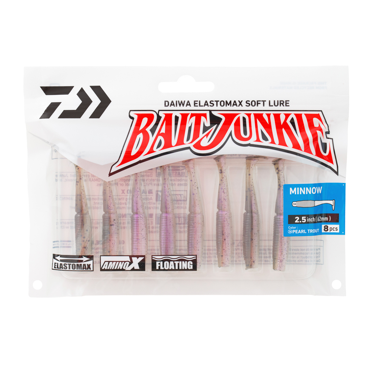 Силиконовая приманка Daiwa Bait Junkie Minnow PEARL TROUT (2.5")
